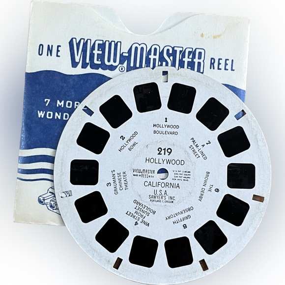 🎈2/$20 - VIEW-MASTER 219 “HOLLYWOOD. California, U.S.A.” Reel. - Picture 1 of 3